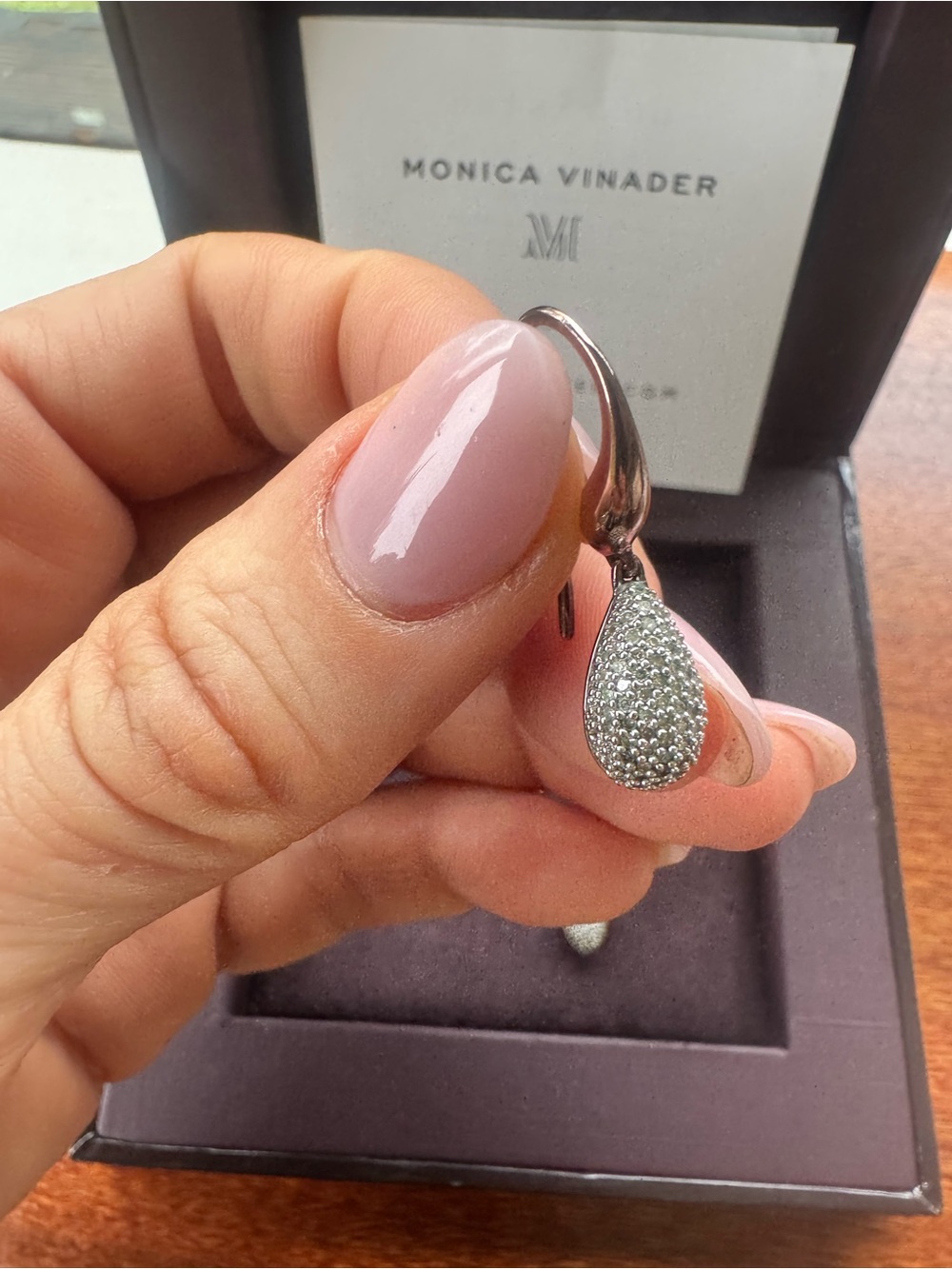 Monica Vinader rose gold vermeil for Teardrop Drop Earrings w/ Box - Picture 5 of 5